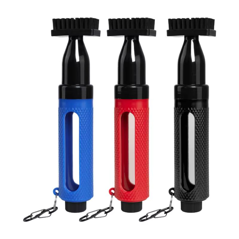Portable Golf Club Cleaning Brush Golf Groove Tube Brush Push-Type Bottle Water Golf Club Brush Groove Scrubber Golf Cleaning