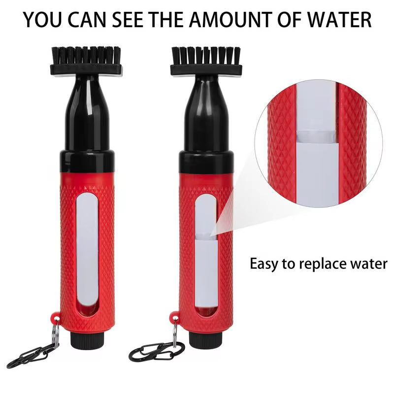 Portable Golf Club Cleaning Brush Golf Groove Tube Brush Push-Type Bottle Water Golf Club Brush Groove Scrubber Golf Cleaning